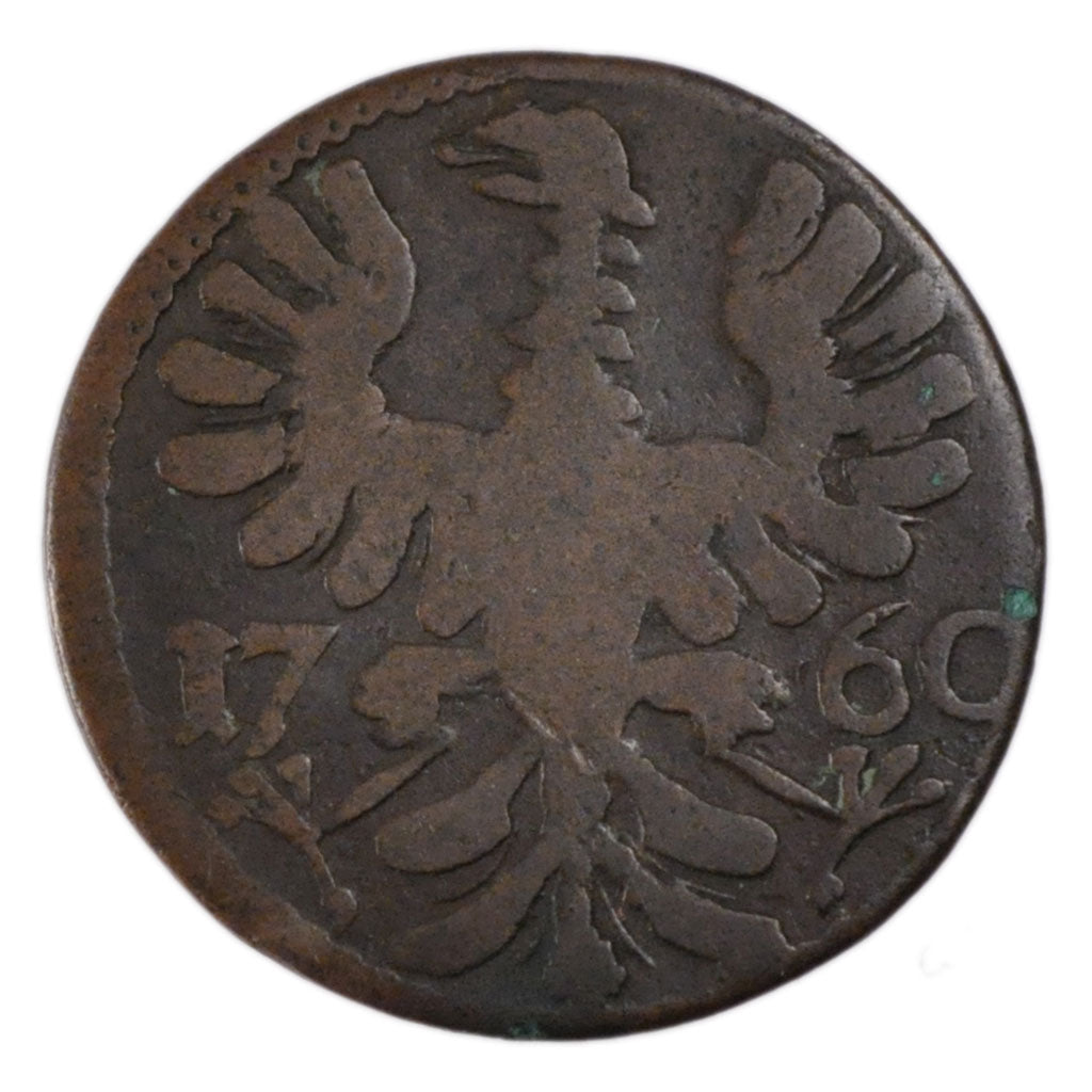 GERMAN STATES, 6 Pfennig, Sechsling, 1760, Schwerin, KM #51, VF(20-25), Billon,.