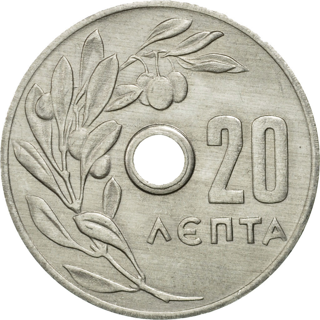 Münze, Griechenland, 20 Lepta, 1971, SS, Aluminium, KM:79
