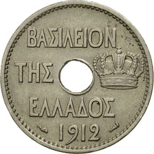 Coin, Greece, George I, 10 Lepta, 1912, EF(40-45), Nickel, KM:63