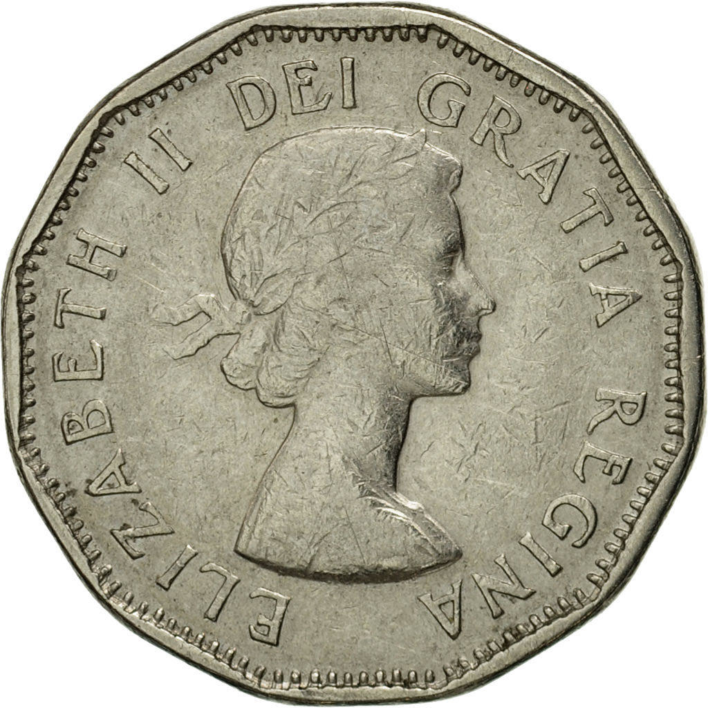 Coin, Canada, Elizabeth II, 5 Cents, 1959, Royal Canadian Mint, Ottawa