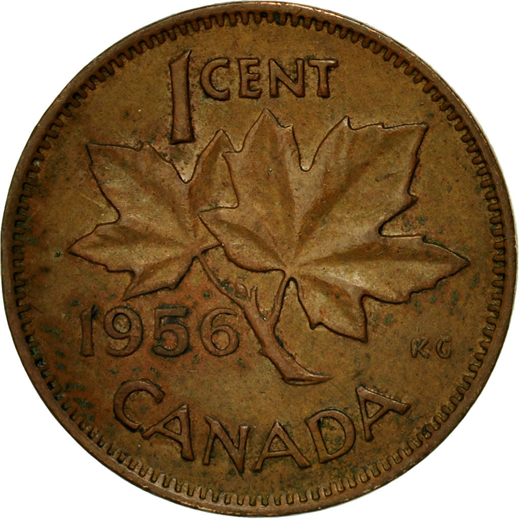 Coin, Canada, Elizabeth II, Cent, 1956, Royal Canadian Mint, Ottawa, EF(40-45)