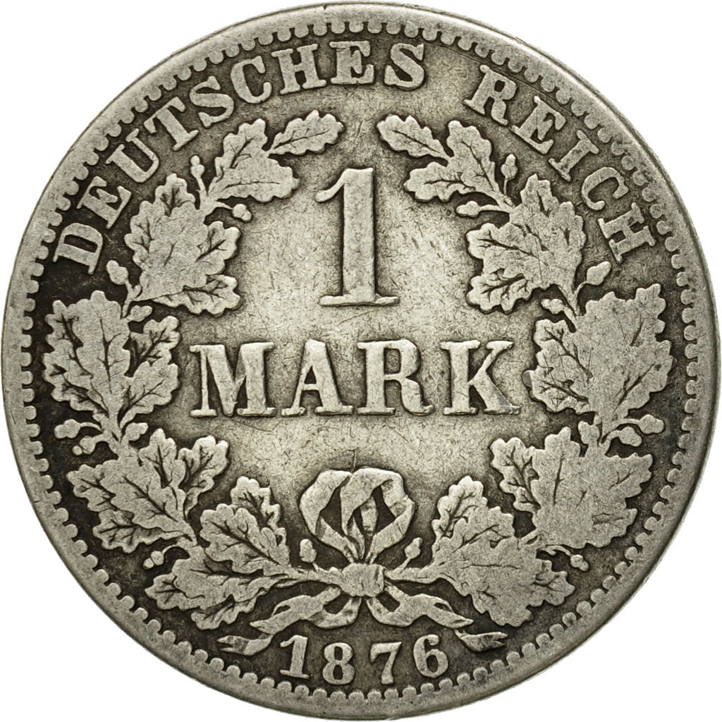Coin, GERMANY - EMPIRE, Wilhelm I, Mark, 1876, Berlin, EF(40-45), Silver, KM:7