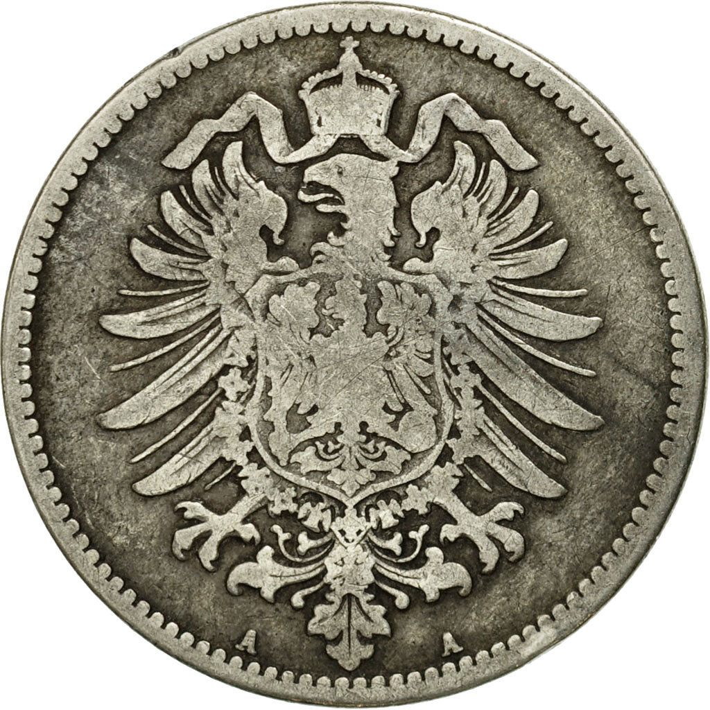Coin, GERMANY - EMPIRE, Wilhelm I, Mark, 1876, Berlin, VF(20-25), Silver, KM:7
