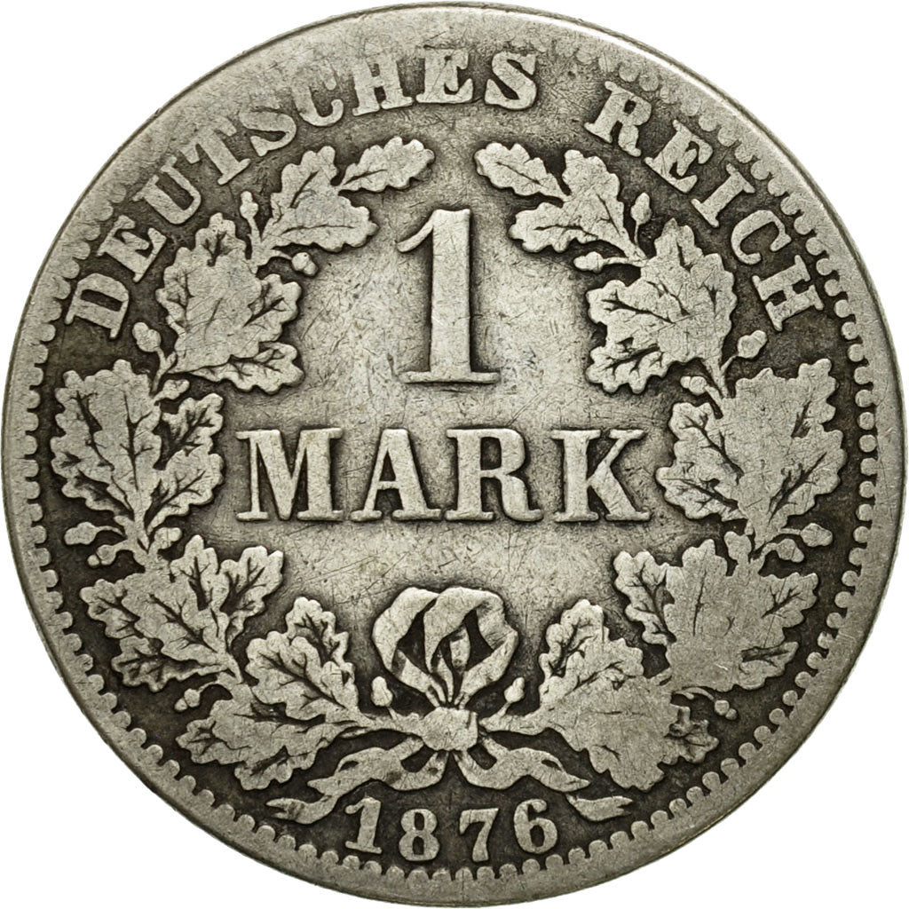 Coin, GERMANY - EMPIRE, Wilhelm I, Mark, 1876, Berlin, VF(20-25), Silver, KM:7