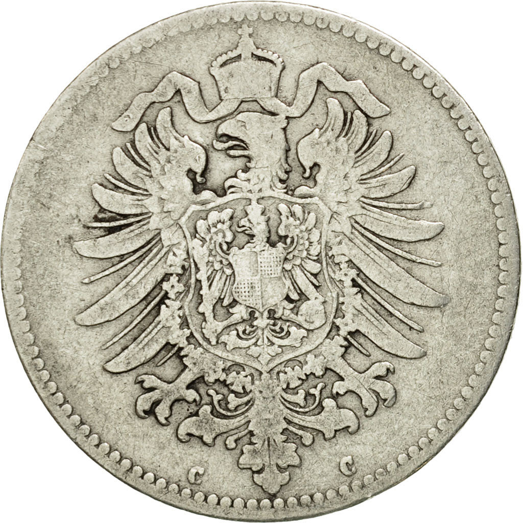 Munten, DUITSLAND - KEIZERRIJK, Wilhelm I, Mark, 1875, Frankfurt, ZF, Zilver