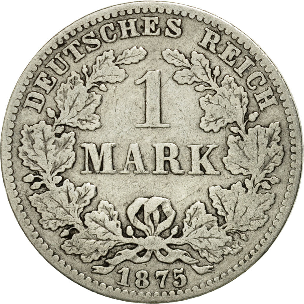 Munten, DUITSLAND - KEIZERRIJK, Wilhelm I, Mark, 1875, Frankfurt, ZF, Zilver
