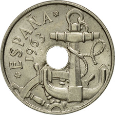 Coin, Spain, Francisco Franco, caudillo, 50 Centimos, 1965, AU(55-58)