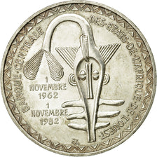 Coin, West African States, 5000 Francs, 1982, Paris, AU(55-58), Silver, KM:11