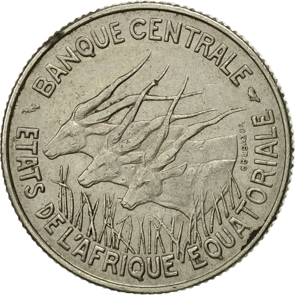 Coin, EQUATORIAL AFRICAN STATES, 100 Francs, 1966, Paris, EF(40-45), Nickel