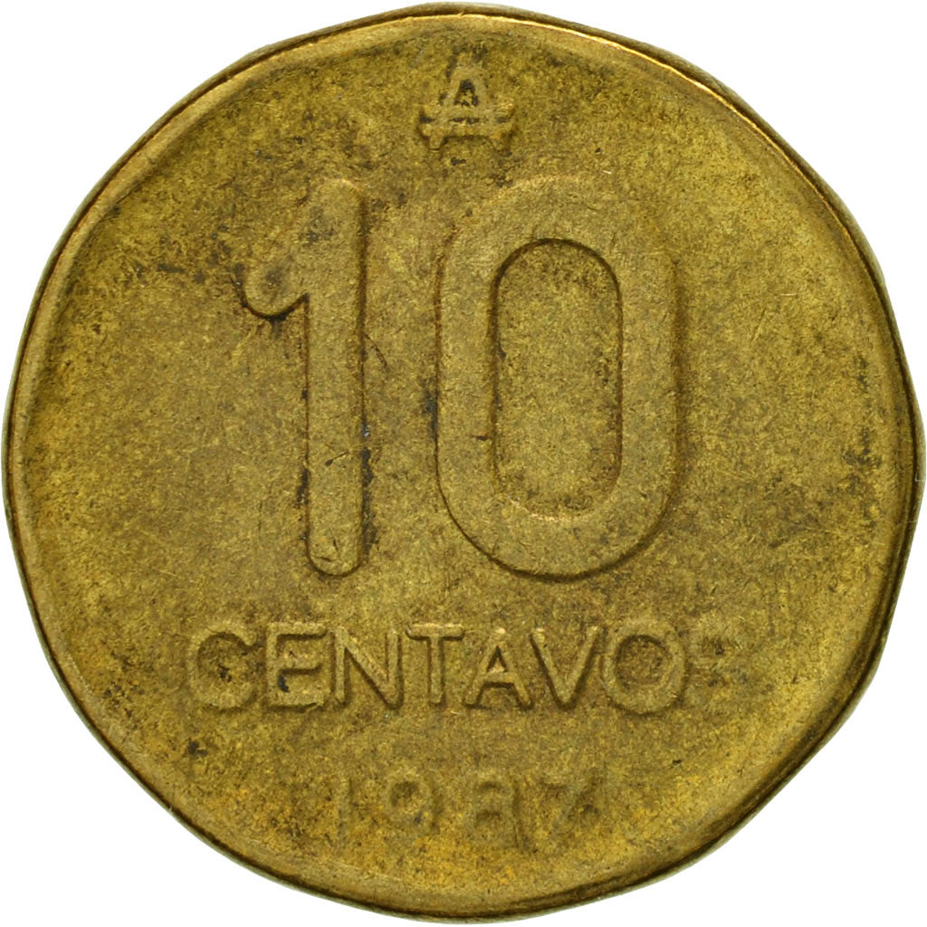Monnaie, Argentine, 10 Centavos, 1987, TTB, Laiton, KM:98