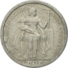 Münze, FRENCH OCEANIA, Franc, 1949, SS, Aluminium, KM:2
