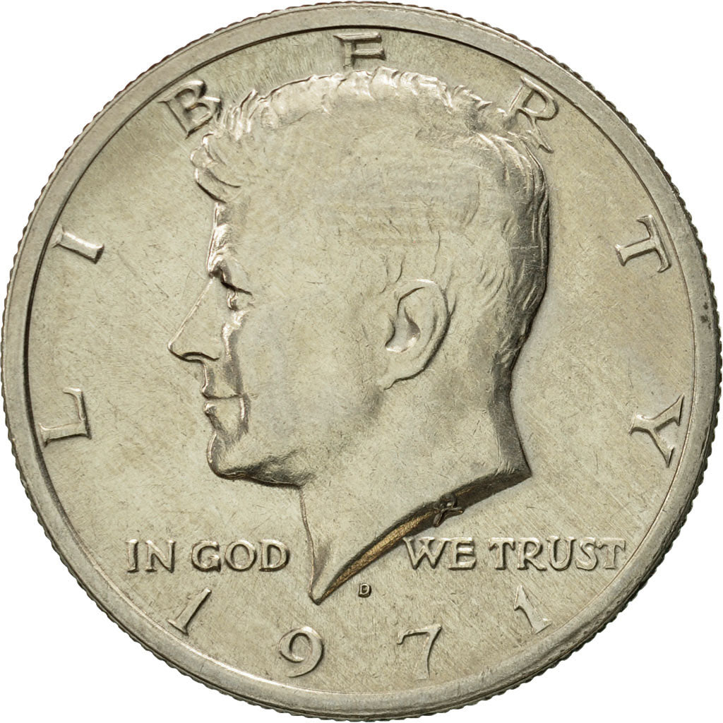 Coin, United States, Kennedy Half Dollar, Half Dollar, 1971, U.S. Mint, Denver