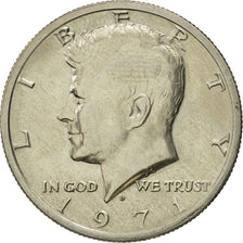 Coin, United States, Kennedy Half Dollar, Half Dollar, 1971, U.S. Mint, Denver