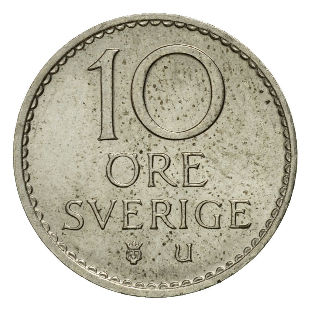 Coin, Sweden, Gustaf VI, 10 Öre, 1967, EF(40-45), Copper-nickel, KM:835