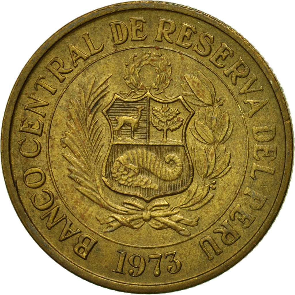 Münze, Peru, Sol, 1973, Lima, SS, Messing, KM:248