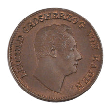 Coin, German States, BADEN, Leopold I, Kreuzer, 1847, MS(60-62), Copper
