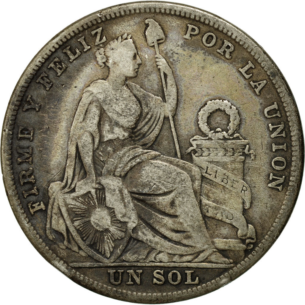 Coin, Peru, Sol, 1926, Philadelphia, VF(20-25), Silver, KM:218.1