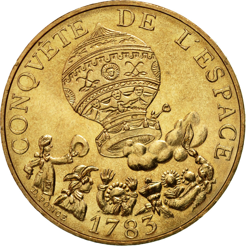 Coin, France, La conquête, 10 Francs, 1983, Paris, EF(40-45), Nickel-Bronze