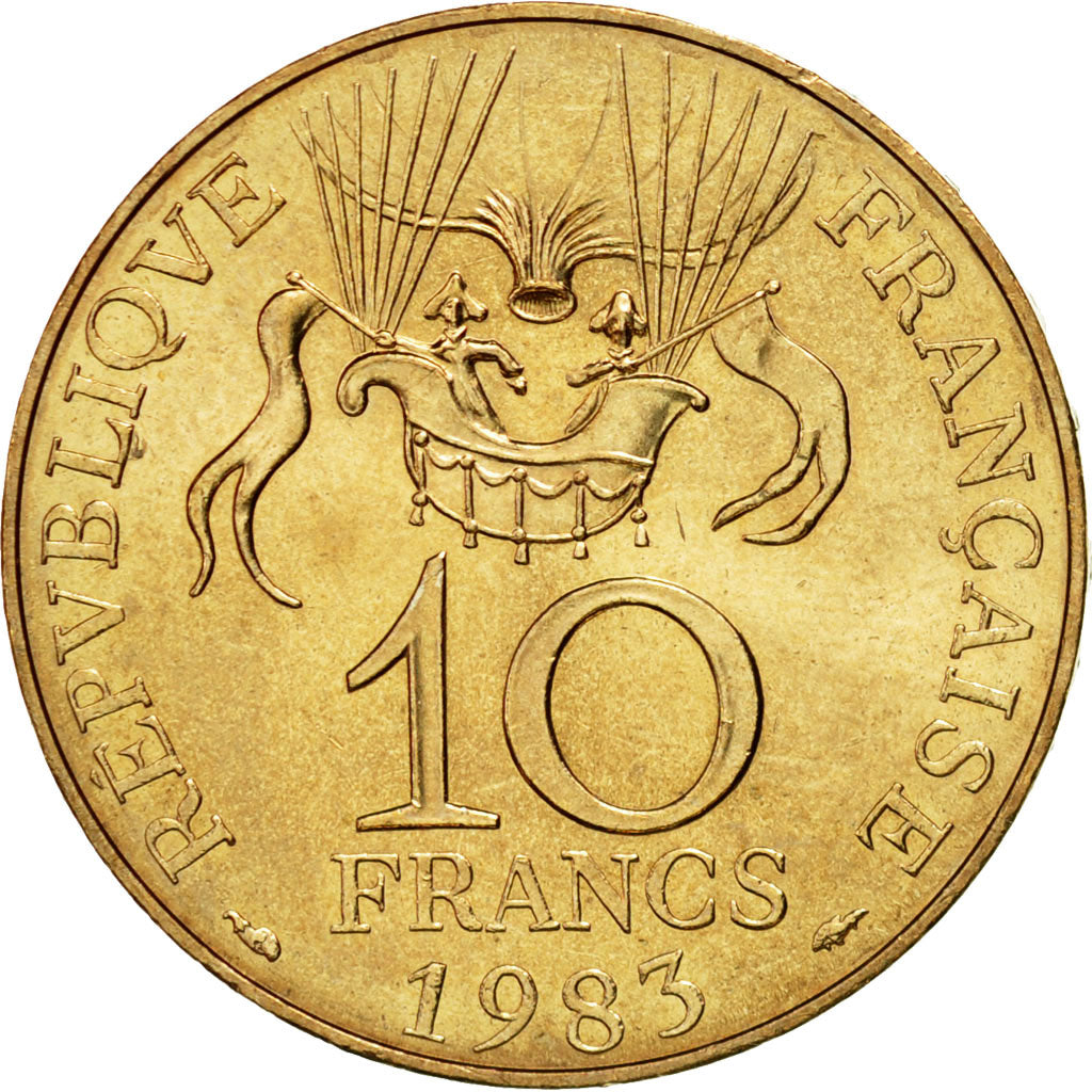 Coin, France, La conquête, 10 Francs, 1983, Paris, EF(40-45), Nickel-Bronze