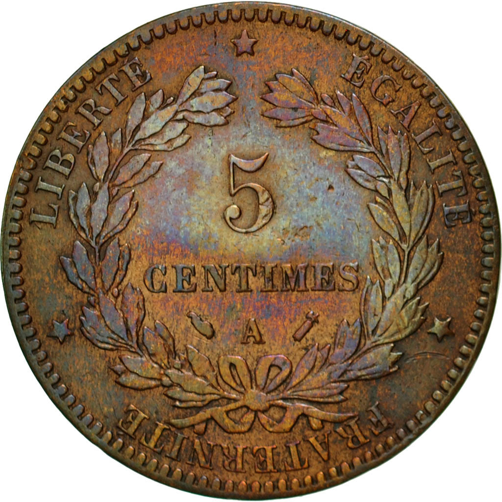 Coin, France, Cérès, 5 Centimes, 1894, Paris, EF(40-45), Bronze, KM:821.1