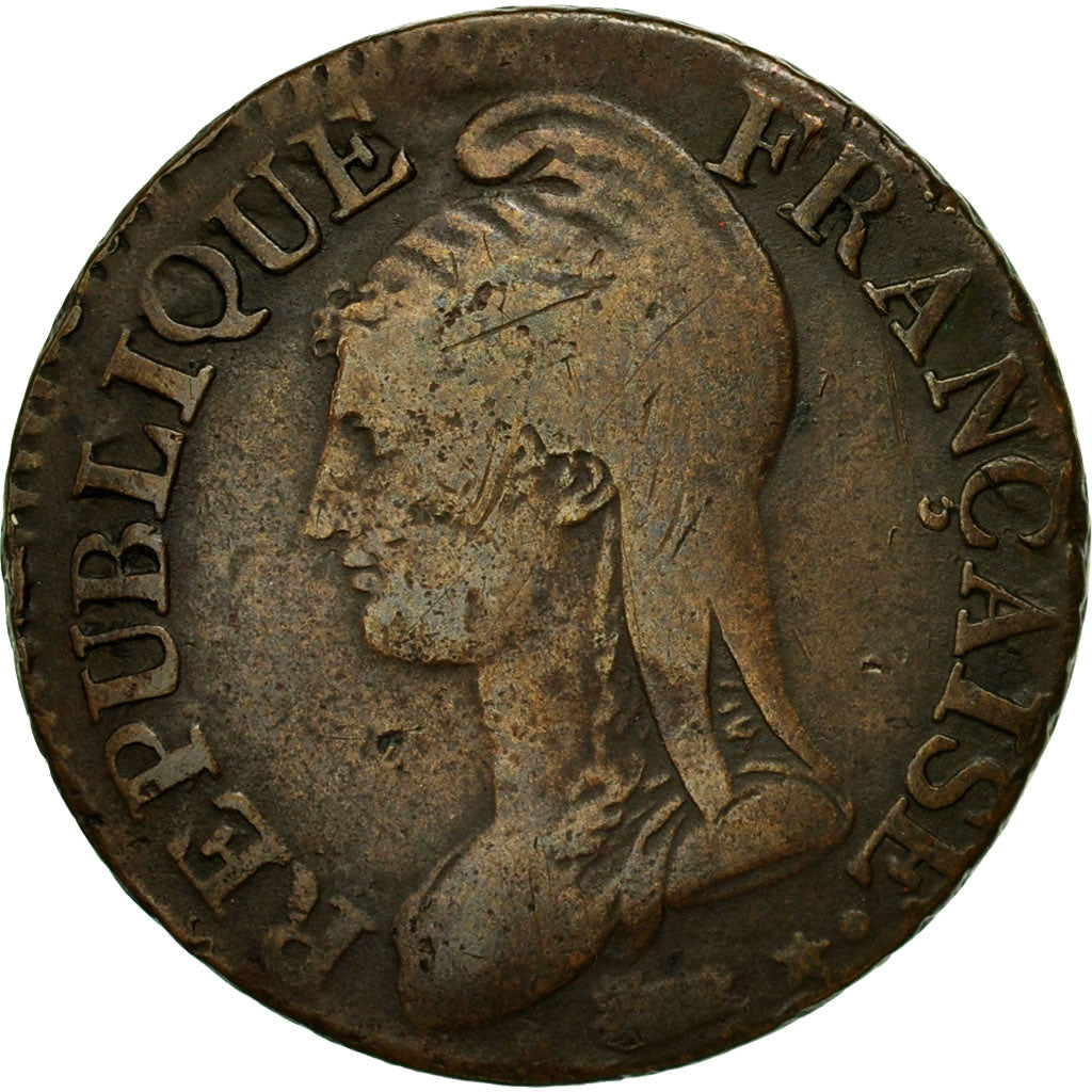 Monnaie, France, Dupré, 5 Centimes, 1796, Paris, TB+, Bronze, KM:640.1