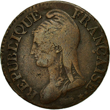 Monnaie, France, Dupré, 5 Centimes, 1796, Paris, TB+, Bronze, KM:640.1