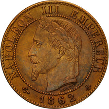 Coin, France, Napoleon III, Napoléon III, Centime, 1862, Paris, AU(55-58)