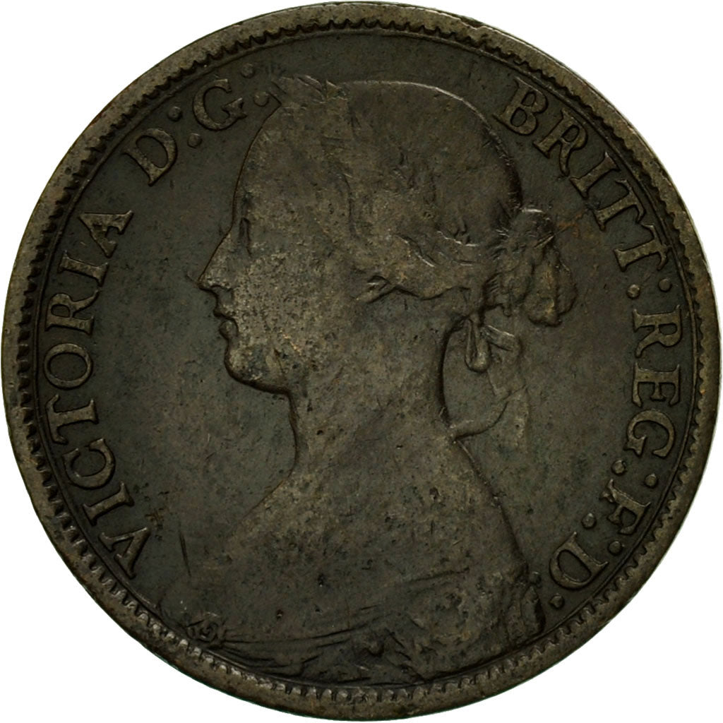 Coin, Great Britain, Victoria, Farthing, 1867, EF(40-45), Bronze, KM:747.2
