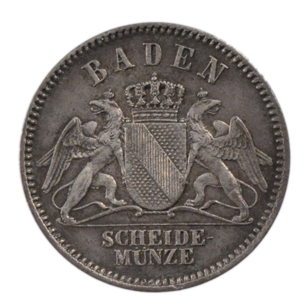 German States, 3 Kreuzer, 1866, KM #246, AU(55-58), Silver, 1.10