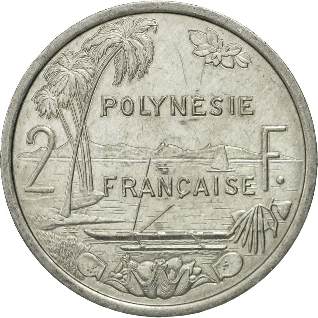 Moneta, Polinezja Francuska, 2 Francs, 2003, Paris, EF(40-45), Aluminium, KM:10