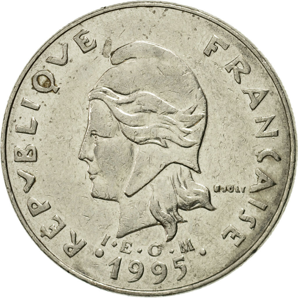 Coin, French Polynesia, 20 Francs, 1995, Paris, EF(40-45), Nickel, KM:9