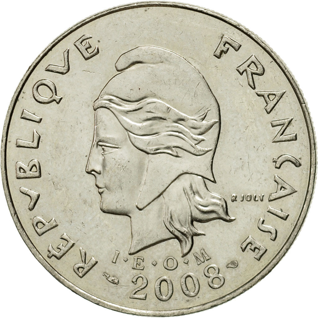 Coin, French Polynesia, 20 Francs, 2008, Paris, EF(40-45), Copper-nickel, KM:9a