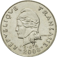 Coin, French Polynesia, 20 Francs, 2008, Paris, EF(40-45), Copper-nickel, KM:9a