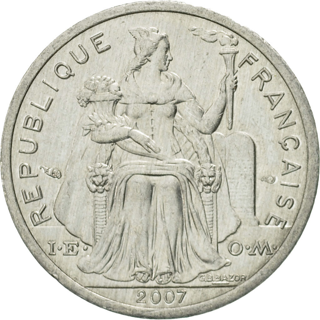 Coin, French Polynesia, Franc, 2007, Paris, EF(40-45), Aluminum, KM:11