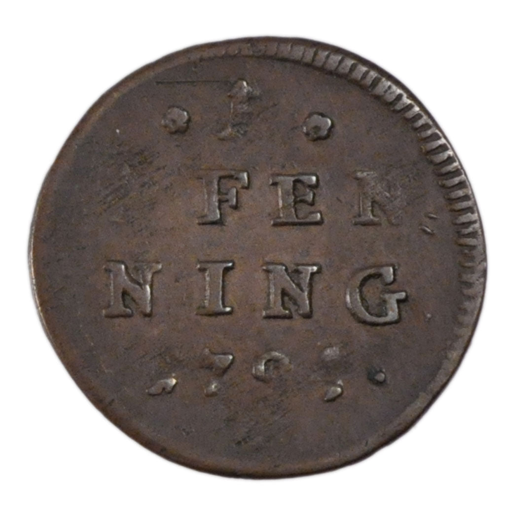 GERMAN STATES, Pfennig, 1794, Munich, KM #581.1, VF(30-35), Copper, 18, 1.30