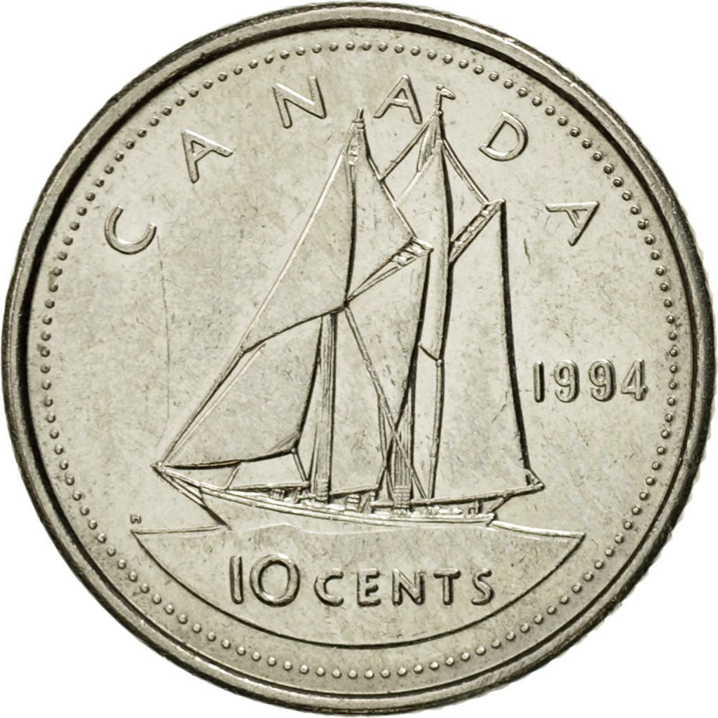 Monnaie, Canada, Elizabeth II, 10 Cents, 1994, Royal Canadian Mint, Ottawa, TTB
