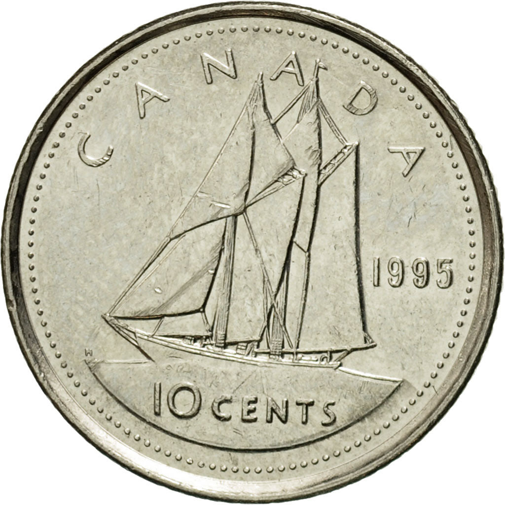 Münze, Kanada, Elizabeth II, 10 Cents, 1995, Royal Canadian Mint, Ottawa, SS
