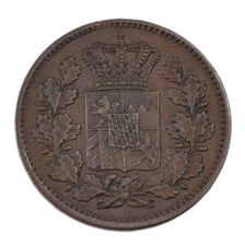 Coin, German States, BAVARIA, Ludwig II, 2 Pfennig, 1870, EF(40-45), Copper