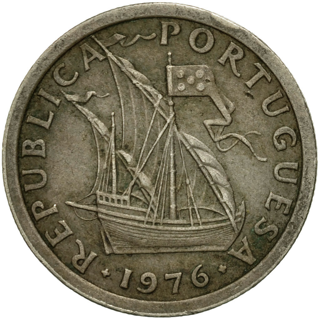 Monnaie, Portugal, 2-1/2 Escudos, 1976, TB, Copper-nickel, KM:590