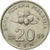 Moneta, Malezja, 20 Sen, 2009, EF(40-45), Miedź-Nikiel, KM:52