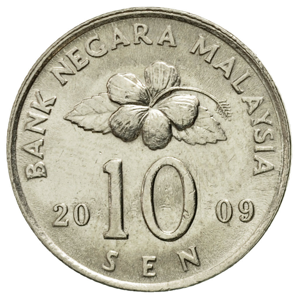 Munten, Maleisië, 10 Sen, 2009, ZF, Copper-nickel, KM:51
