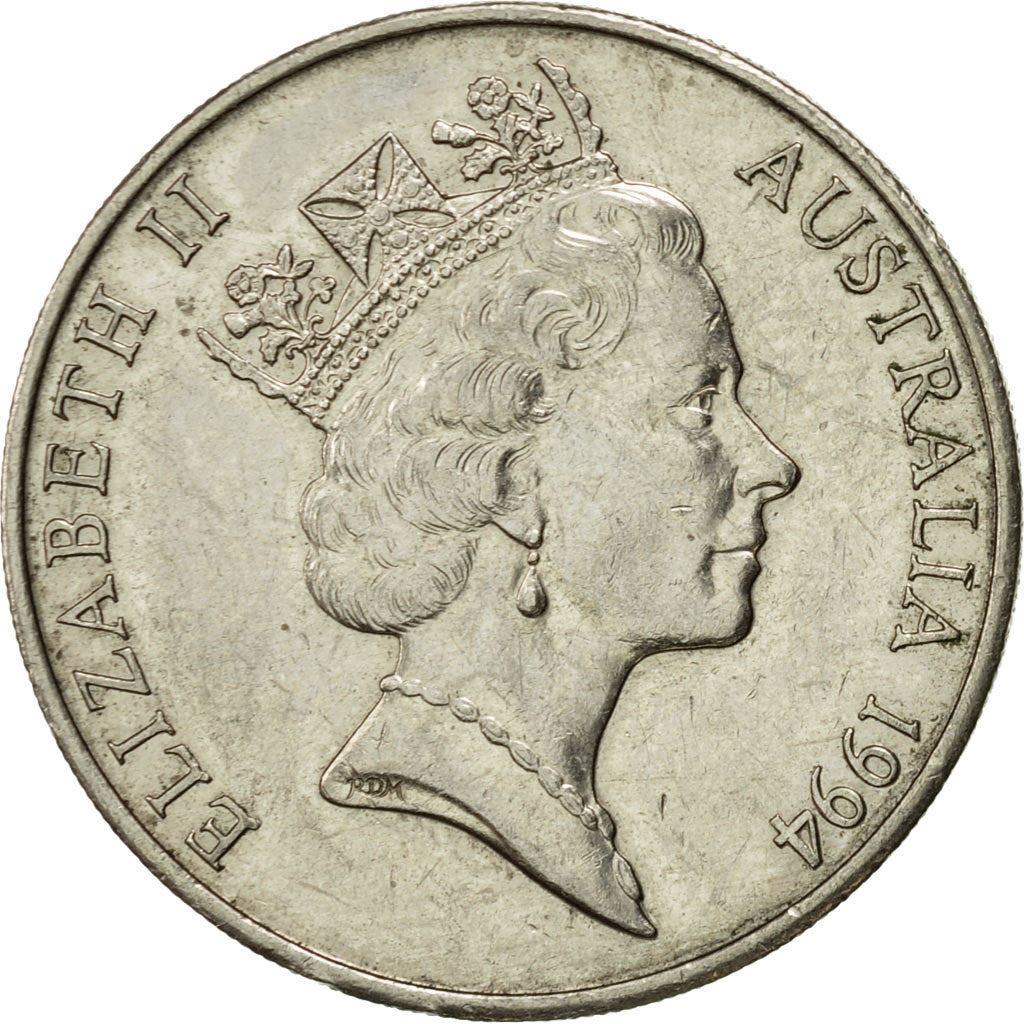 Moneta, Australia, Elizabeth II, 20 Cents, 1994, BB, Rame-nichel, KM:82