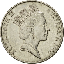 Moneta, Australia, Elizabeth II, 20 Cents, 1994, BB, Rame-nichel, KM:82