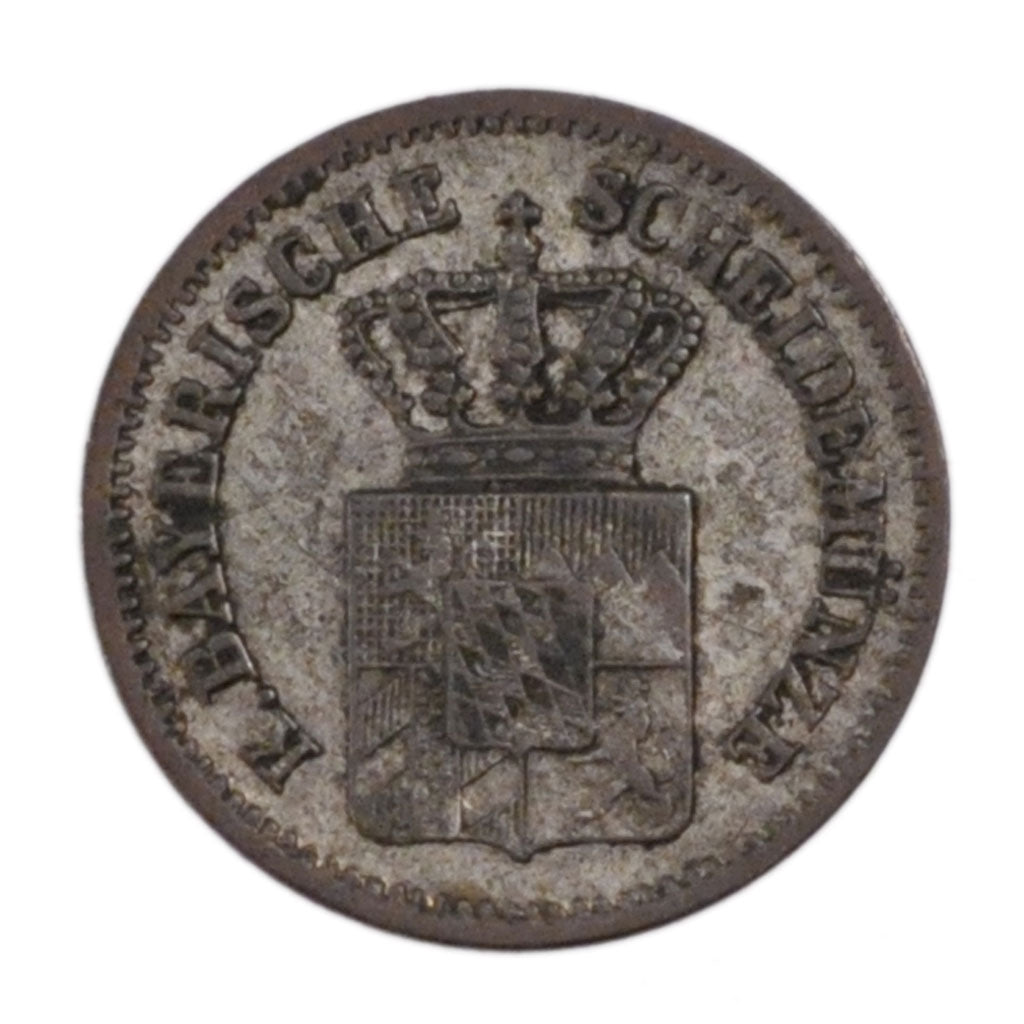 GERMAN STATES, Kreuzer, 1869, KM #873, VF(30-35), Silver, 0.80