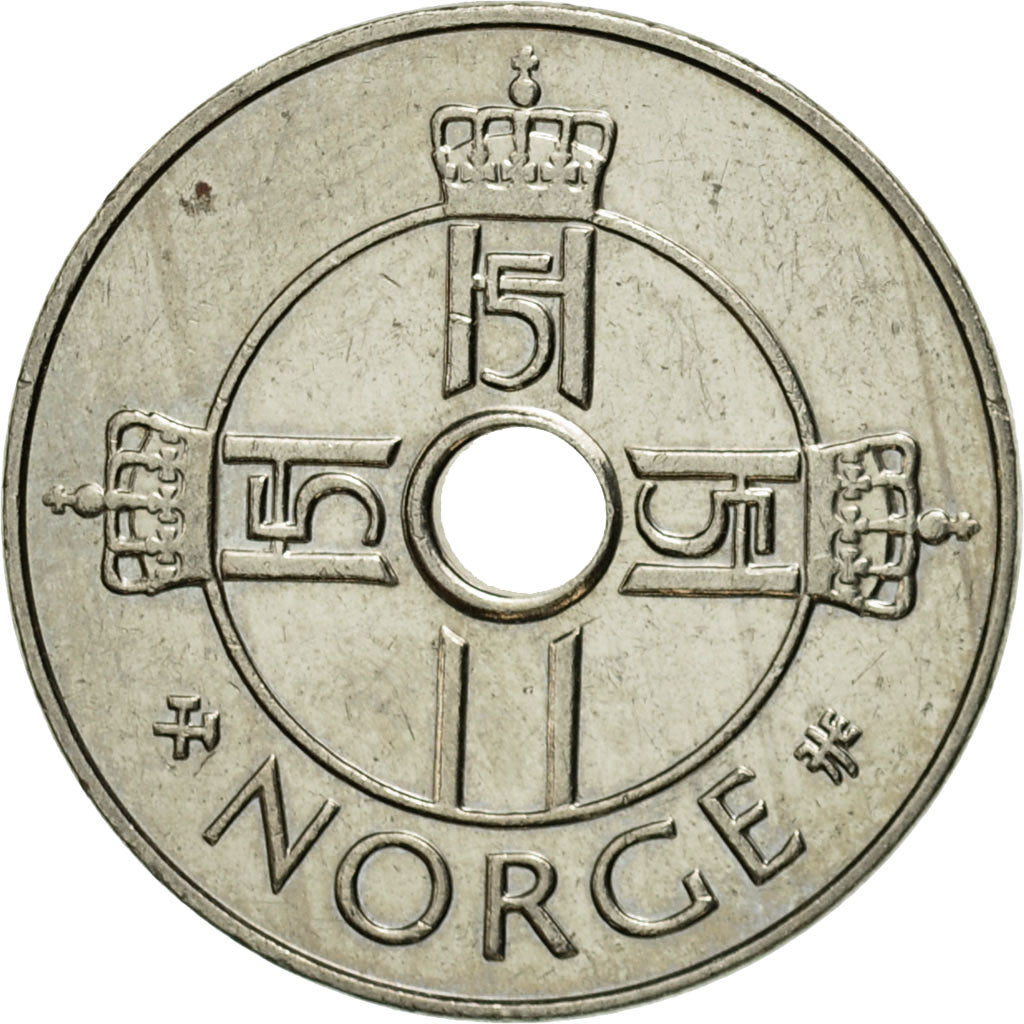 Münze, Norwegen, Harald V, Krone, 2000, VZ, Copper-nickel, KM:462