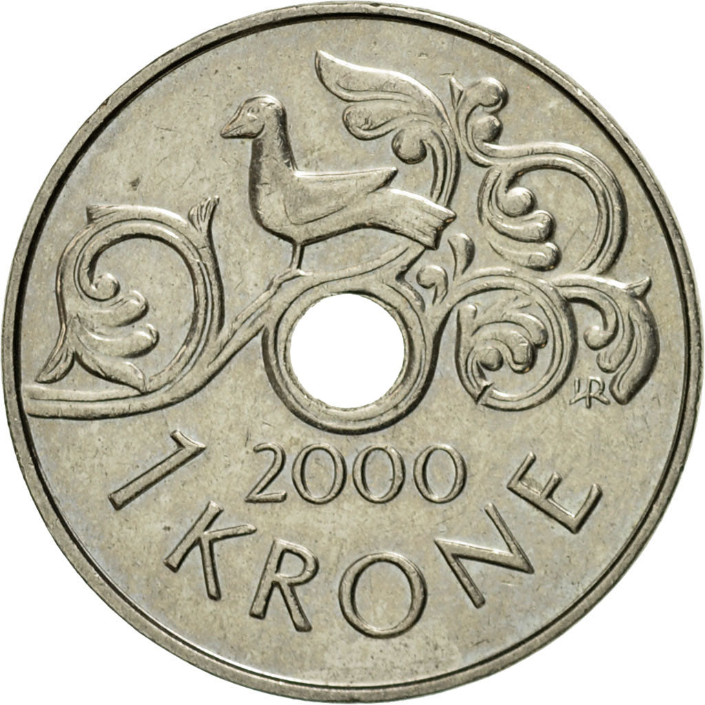 Münze, Norwegen, Harald V, Krone, 2000, VZ, Copper-nickel, KM:462
