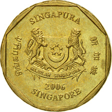 Coin, Singapore, Dollar, 2006, Singapore Mint, AU(55-58), Aluminum-Bronze