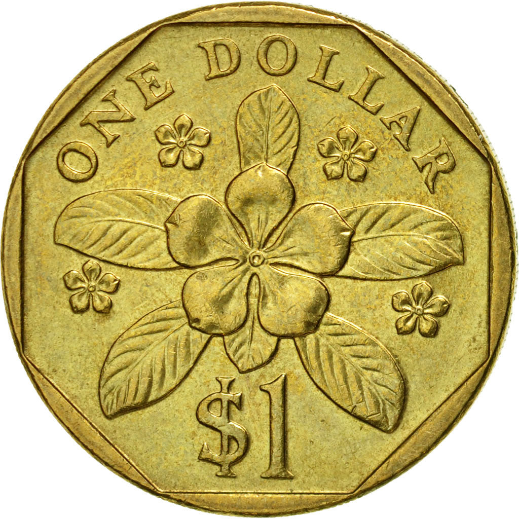 Coin, Singapore, Dollar, 2006, Singapore Mint, AU(55-58), Aluminum-Bronze