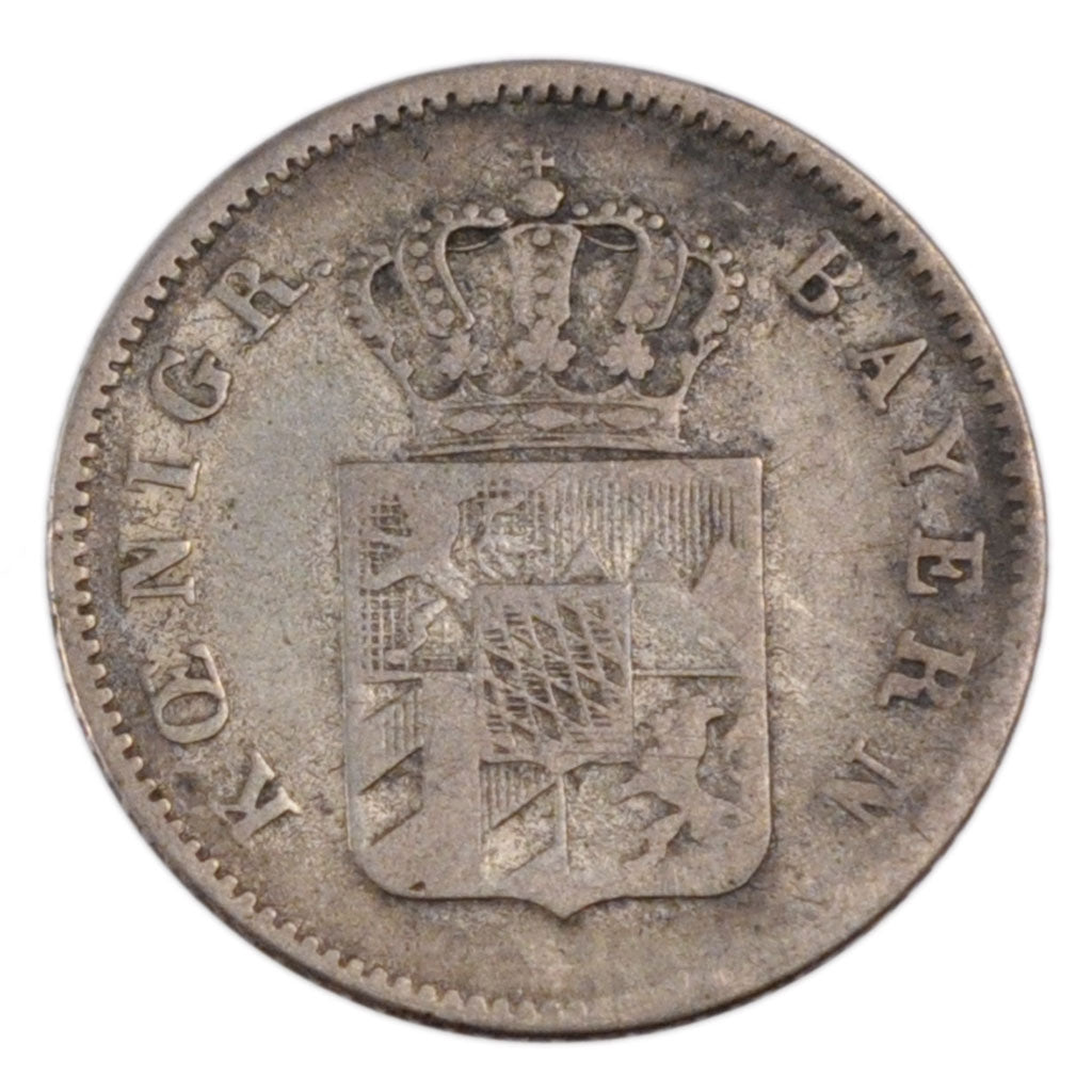 German States, 6 Kreuzer, 1844, KM #802, VF(20-25), Silver, 2.50
