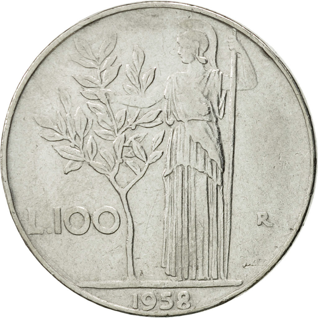 Monnaie, Italie, 100 Lire, 1958, Rome, TTB, Stainless Steel, KM:96.1